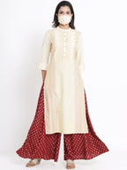 Juniper Ivory Viscose Rayon Kurta | Grocsy