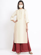 Juniper Ivory Viscose Rayon Kurta | Grocsy
