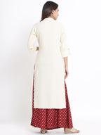 Juniper Ivory Viscose Rayon Kurta | Grocsy
