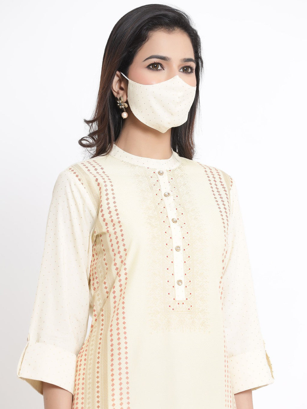 Juniper Ivory Viscose Rayon Kurta | Grocsy