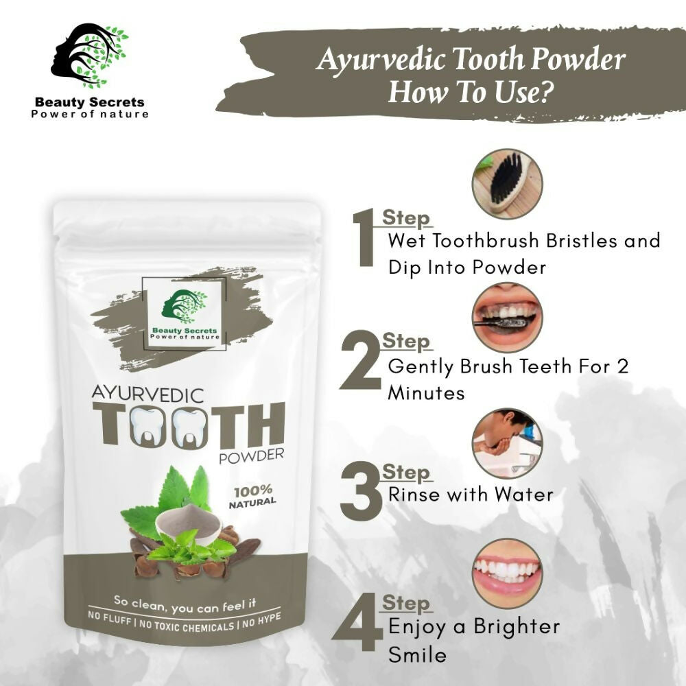 Beauty Secrets Ayurvedic Tooth Powder | Grocsy