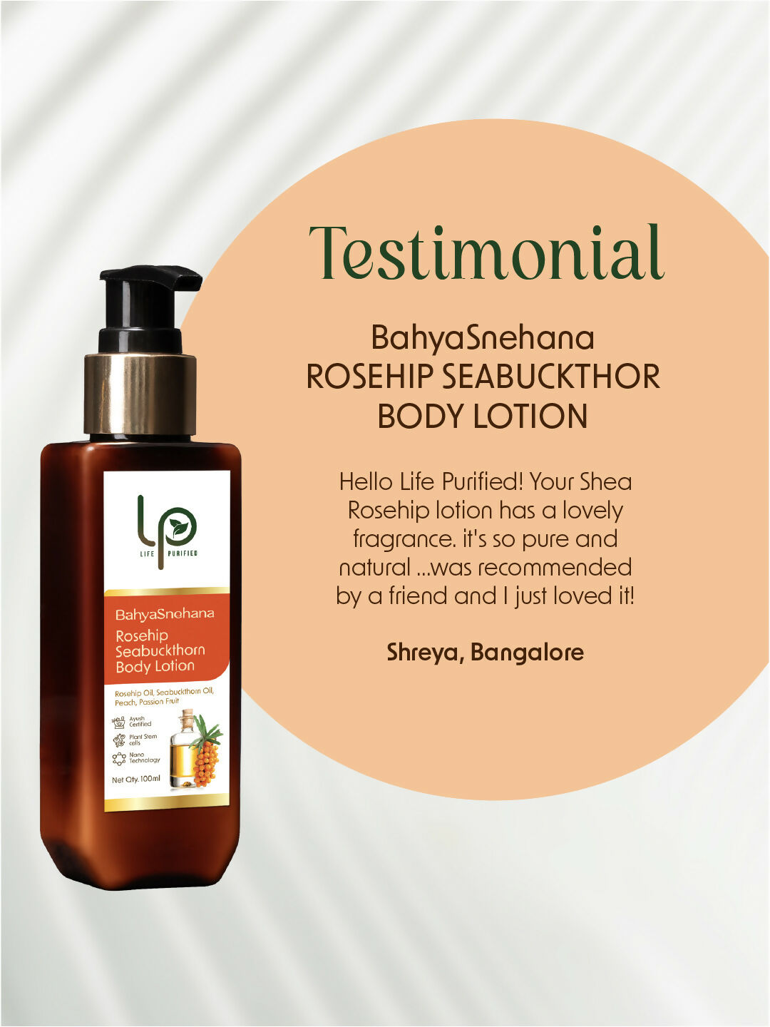 Life Purified Bahyasnehana Rosehip Seabuckthorn - Body Lotion | Grocsy