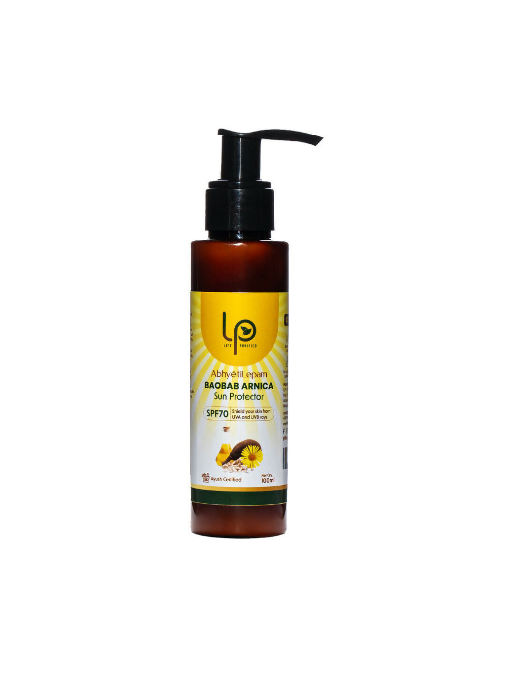 Life Purified Abhyetilepam Baobab Arnica Sun Protector SPF 70 Pa++++ | Grocsy