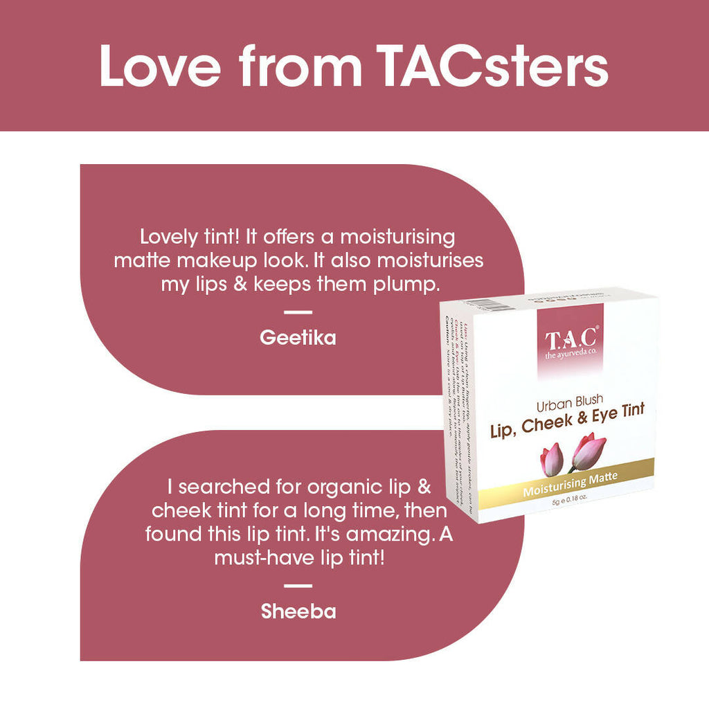 TAC - The Ayurveda Co. Urban Blush Lip, Cheek & Eye Tint | Grocsy