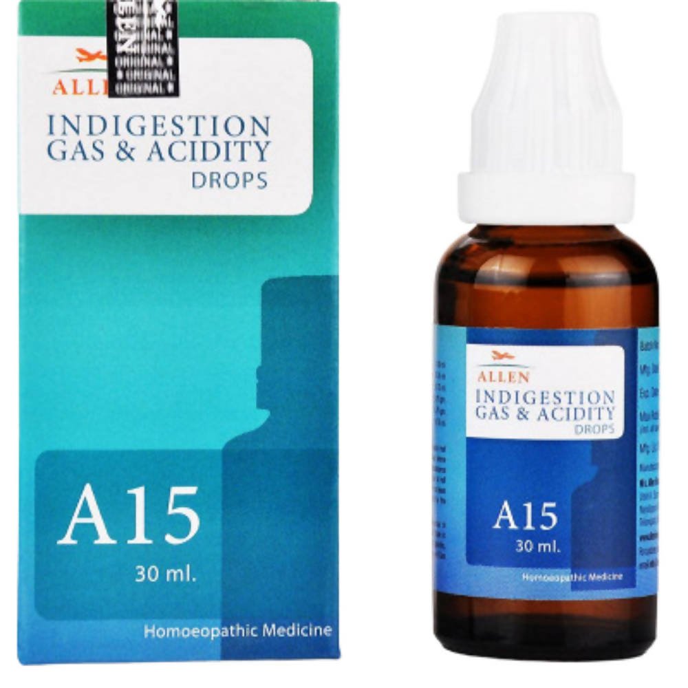 Allen Homeopathy A15 Indigestion Gas & Acidity Drops | Grocsy
