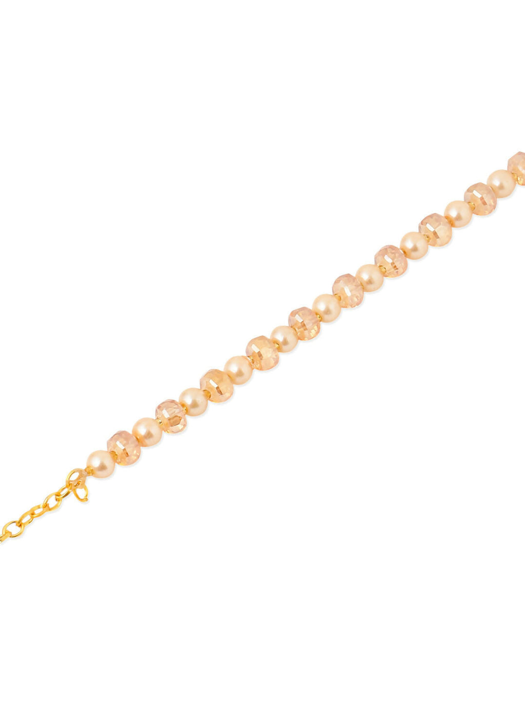 NVR Women Gold Toned Artificial Beads Wraparound Bracelet | Grocsy