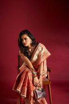 Joban Fashion Multicolor Plain With Weaving Border Banarasi Silk Sarees | Grocsy