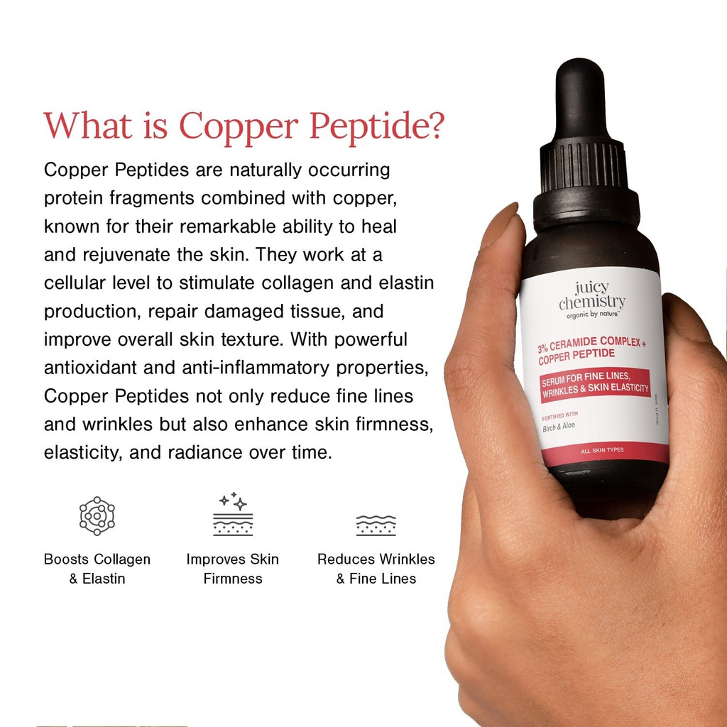 Juicy Chemistry 3% Ceramide Complex + Copper Peptide Face Serum | Grocsy
