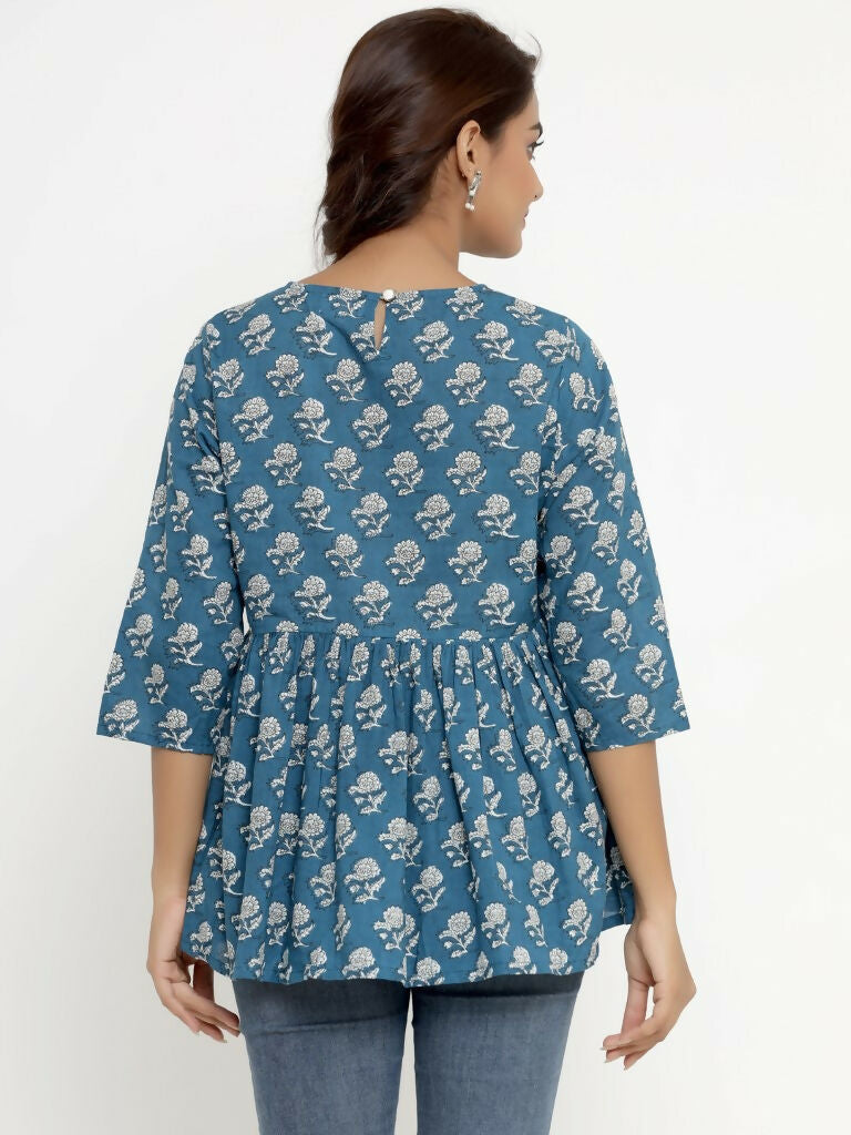 Miravan Women's Cotton Floral Print Tunics | Grocsy