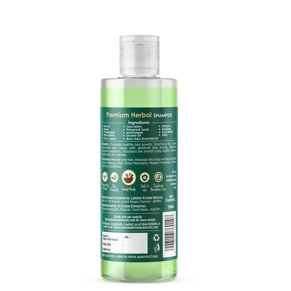 Lakshmi Krishna Naturals Premium Herbal Shampoo | Grocsy