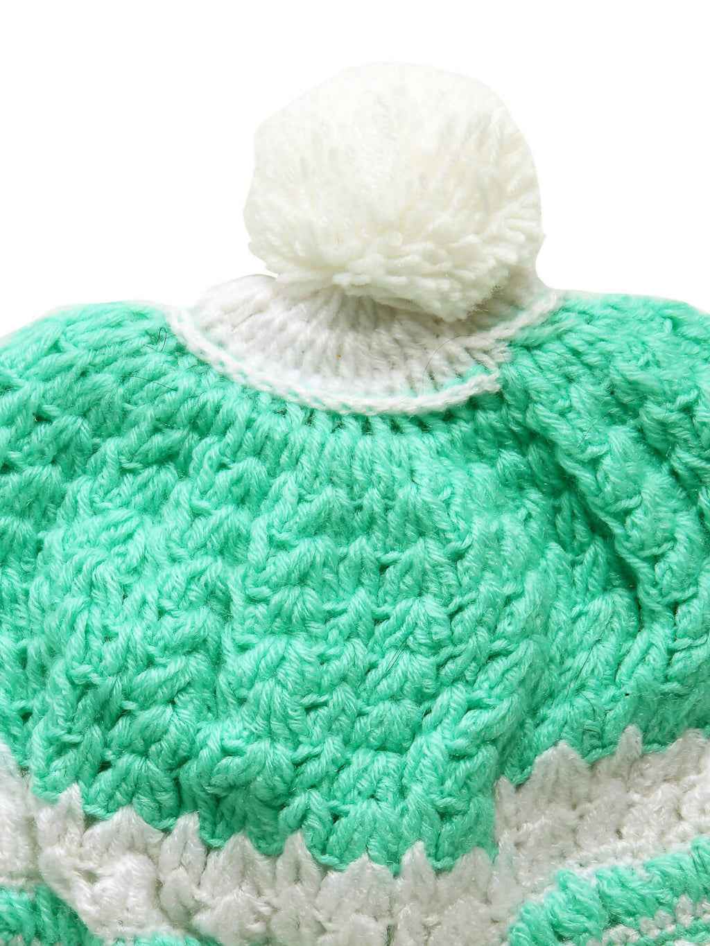 ChutPut Hand knitted Crochet Baby Wool Dress For Baby Girls - Green | Grocsy