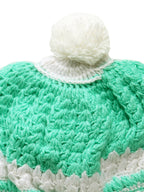 ChutPut Hand knitted Crochet Baby Wool Dress For Baby Girls - Green | Grocsy
