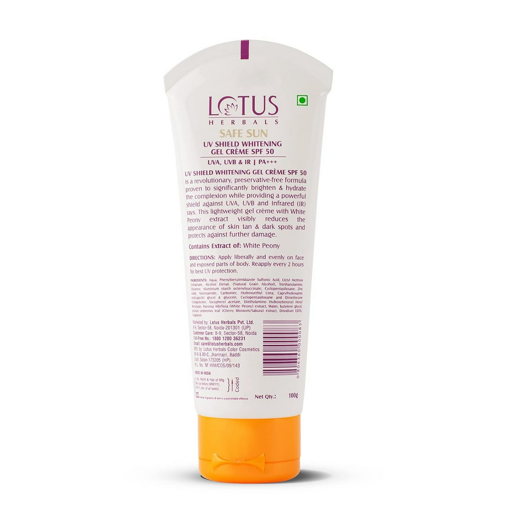 Lotus Herbals UV Shield Whitening Gel Creme | Grocsy