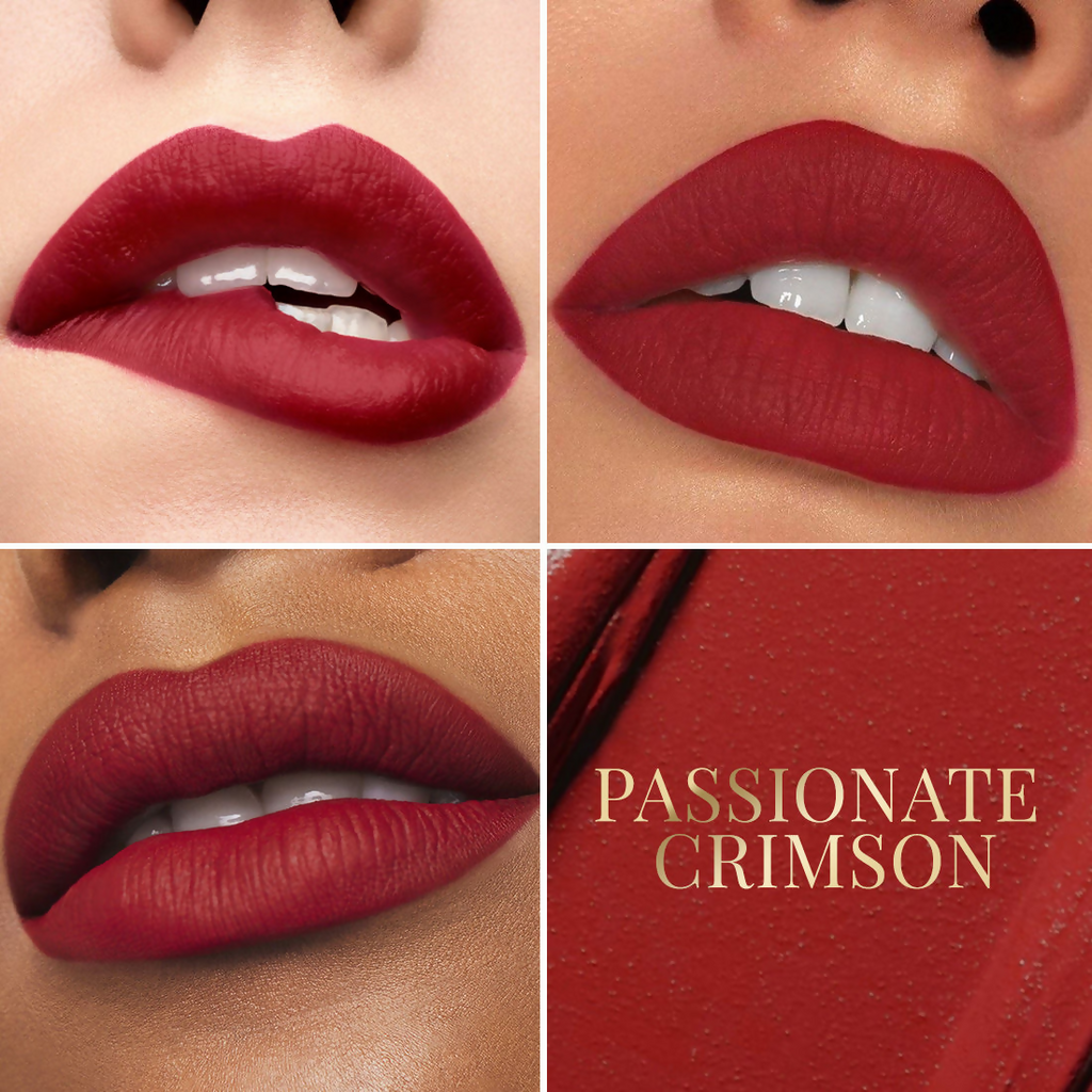 mCaffeine Shades Velvet Blur Matte Liquid Lipstick 12 Hrs Stay & Lightweight - Passionate Crimson | Grocsy