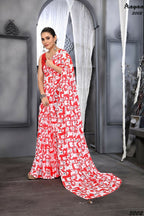 Aayaa Designer Printed Georgette Saree - Multi Color | Grocsy