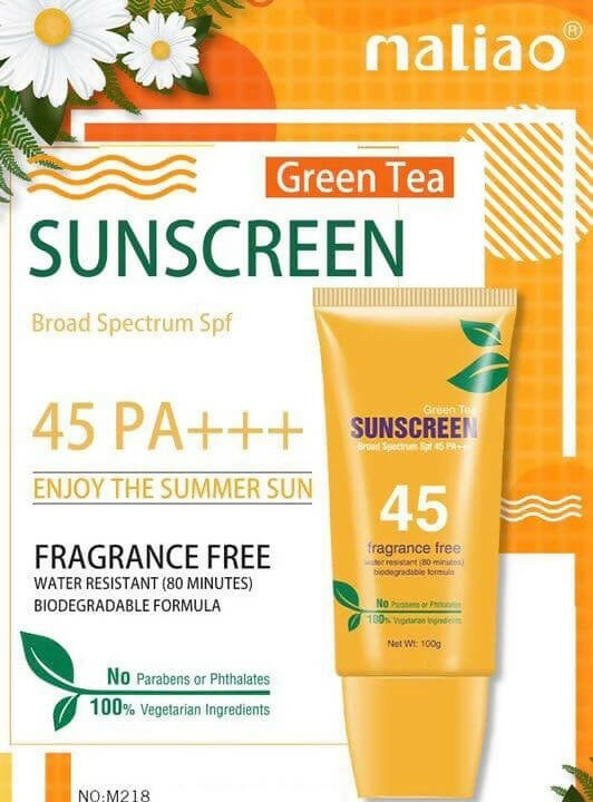 Maliao Professional Green Tea Sunscreen Lotion SPF 45 | Grocsy