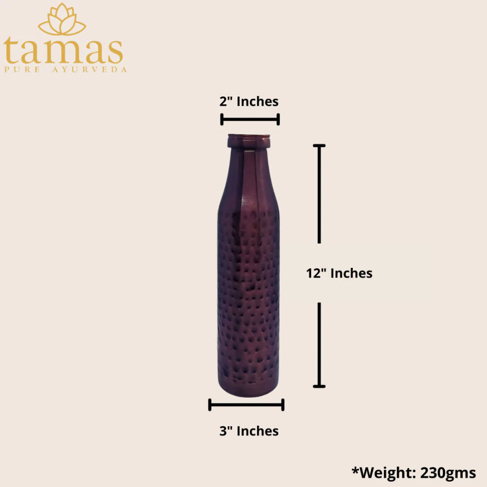 Tamas Hammered Antique BMC Copper Water Bottle | Grocsy