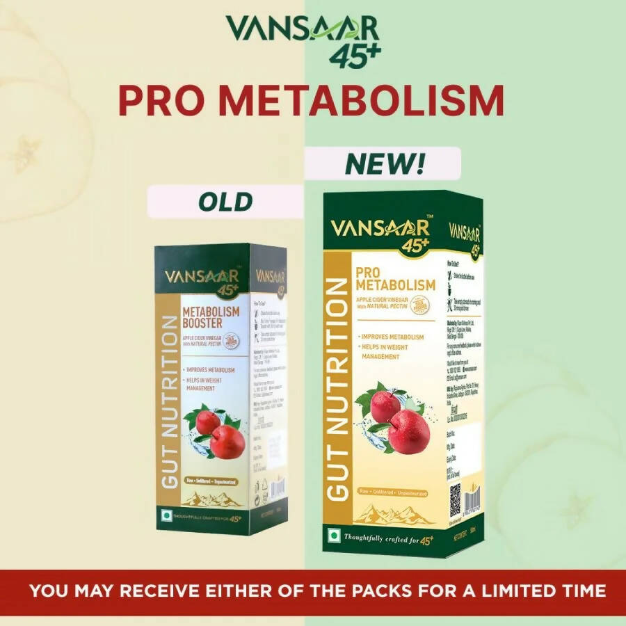 Vansaar 45 + Gut Nutrition Pro Metabolism Apple Cider Vinegar | Grocsy