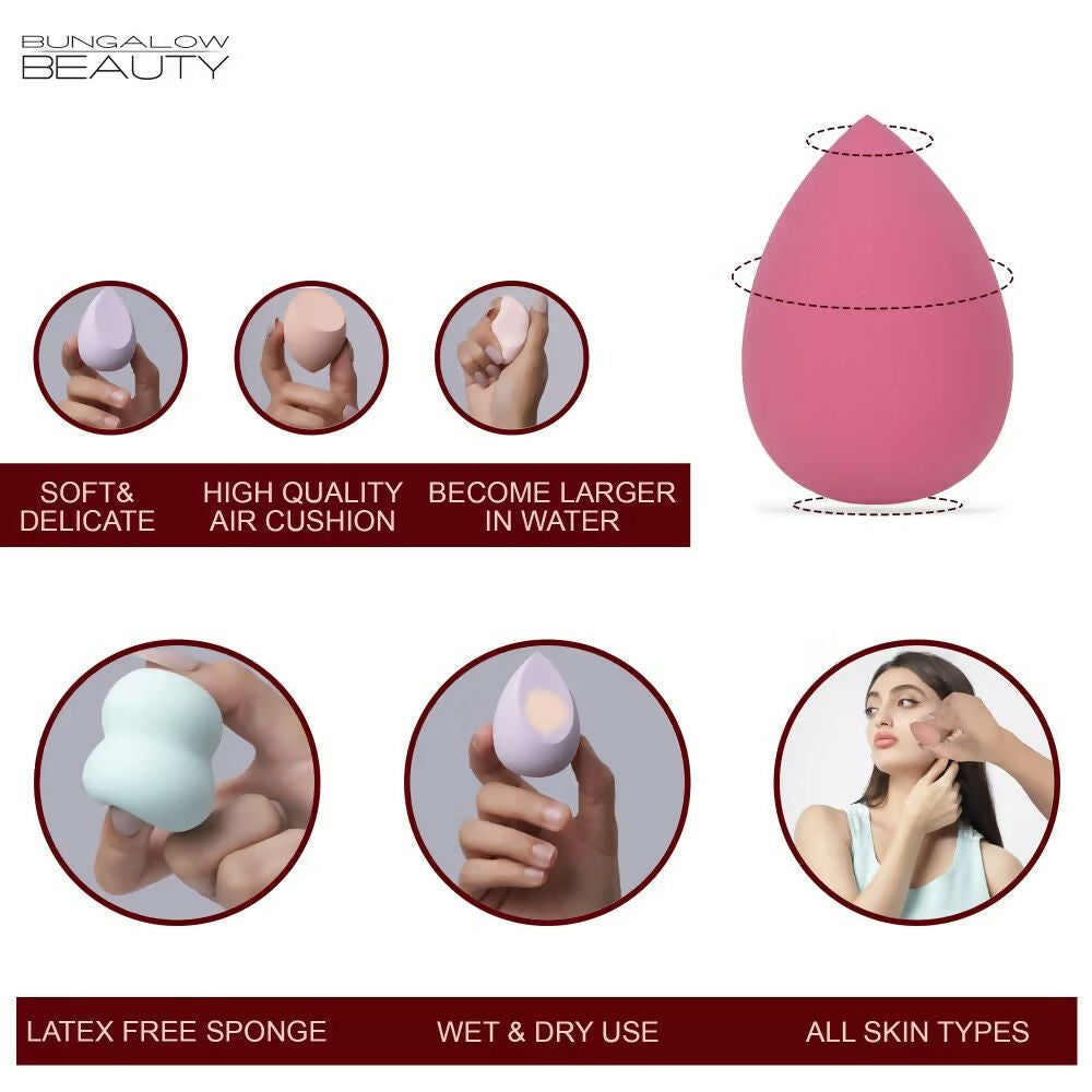 BUNGALOW BEAUTY Makeup Blending Sponge - Pack of 5 | Grocsy