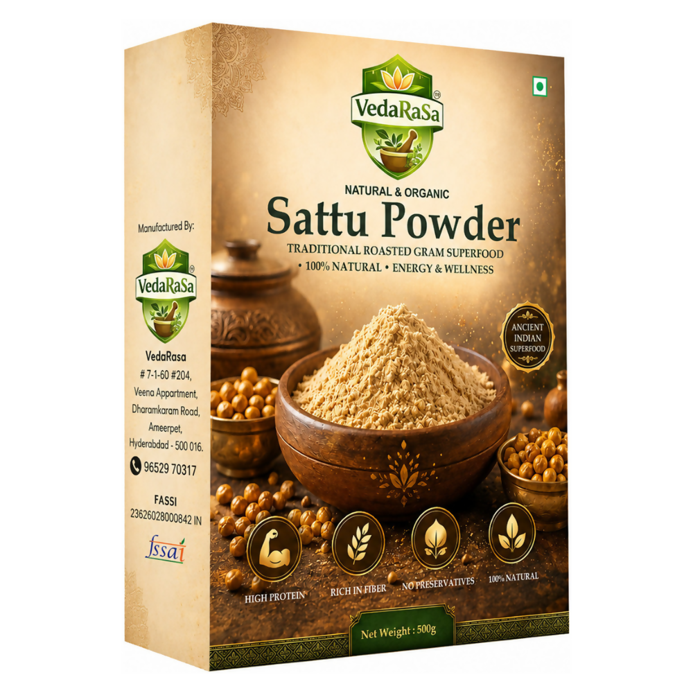 VedaRasa Premium Sattu Powder – Organic Roasted Chana Powder | Grocsy