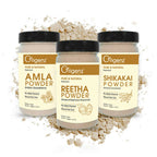 Origenz Premium Amla, Reetha, Shikakai Powder Combo For Hair Mask, Cleanser | Grocsy