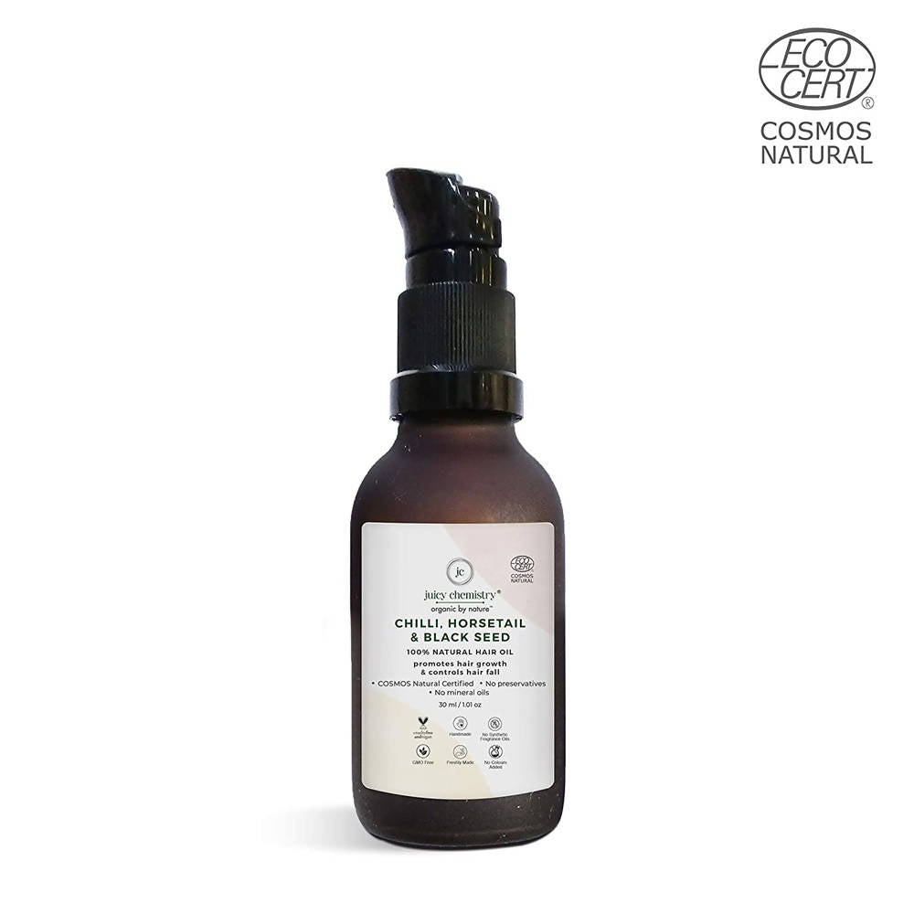 Juicy Chemistry Chilli Horsetail and Blackseed Hair Oil | Grocsy