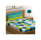 Vamika Printed Cotton Multicolor Latest Design Bedsheet With Pillow Covers (LEOC_CHECK_SG) | Grocsy