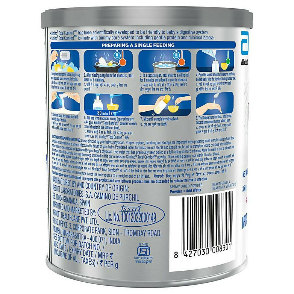 Similac Total Comfort Infant Formula Powder - Up to 6 Months | Grocsy
