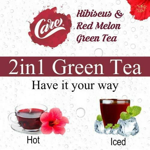 Care Hibiscus & Red Melon Sugar Free Green Tea Sachets | Grocsy