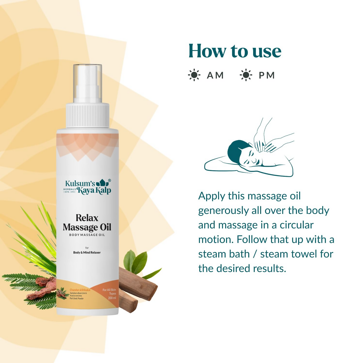 Kulsum's Kaya Kalp Relax Massage Oil For Body & Mind Relaxer | Grocsy