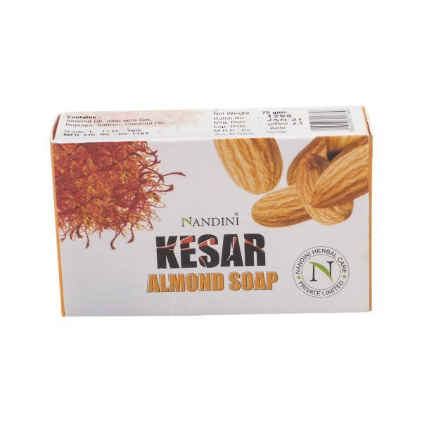 Nandini Herbal Kesar Almond Soap | Grocsy