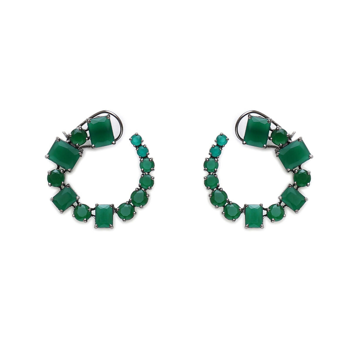 Jade Stud Earrings- Ruby Raang | Grocsy