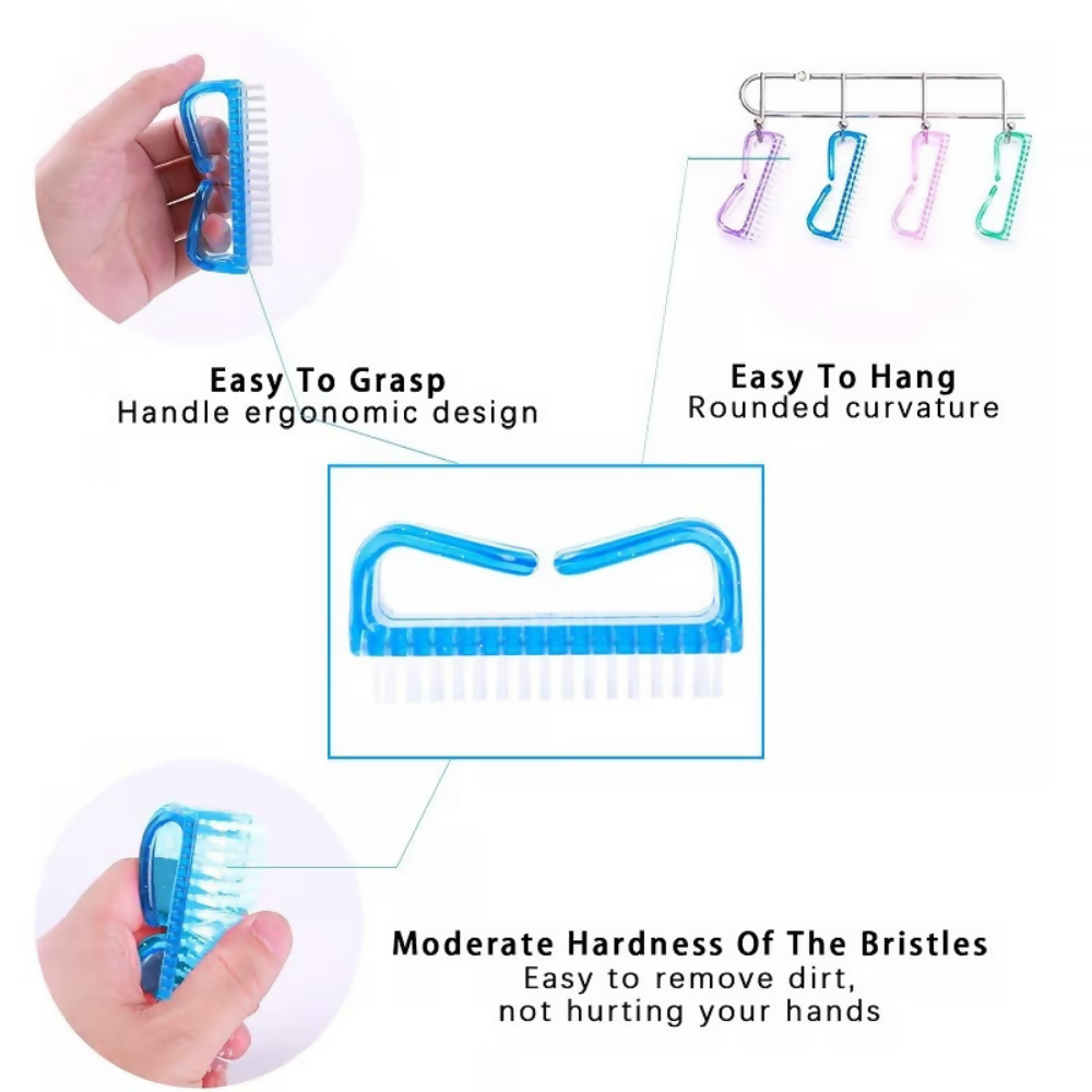 Bronson Professional Handle Grip Nail Brush Fingernail Pedicure Scrub Foot Brush | Grocsy