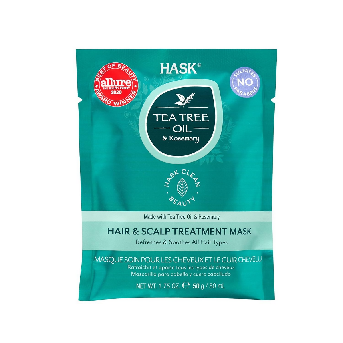 HASK Tea Tree Oil & Rosemary Hair & Scalp Treatment Mask | Grocsy