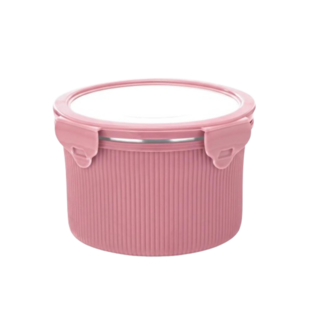 Signoraware Lock N Store Stainless Steel Container - Pink | Grocsy