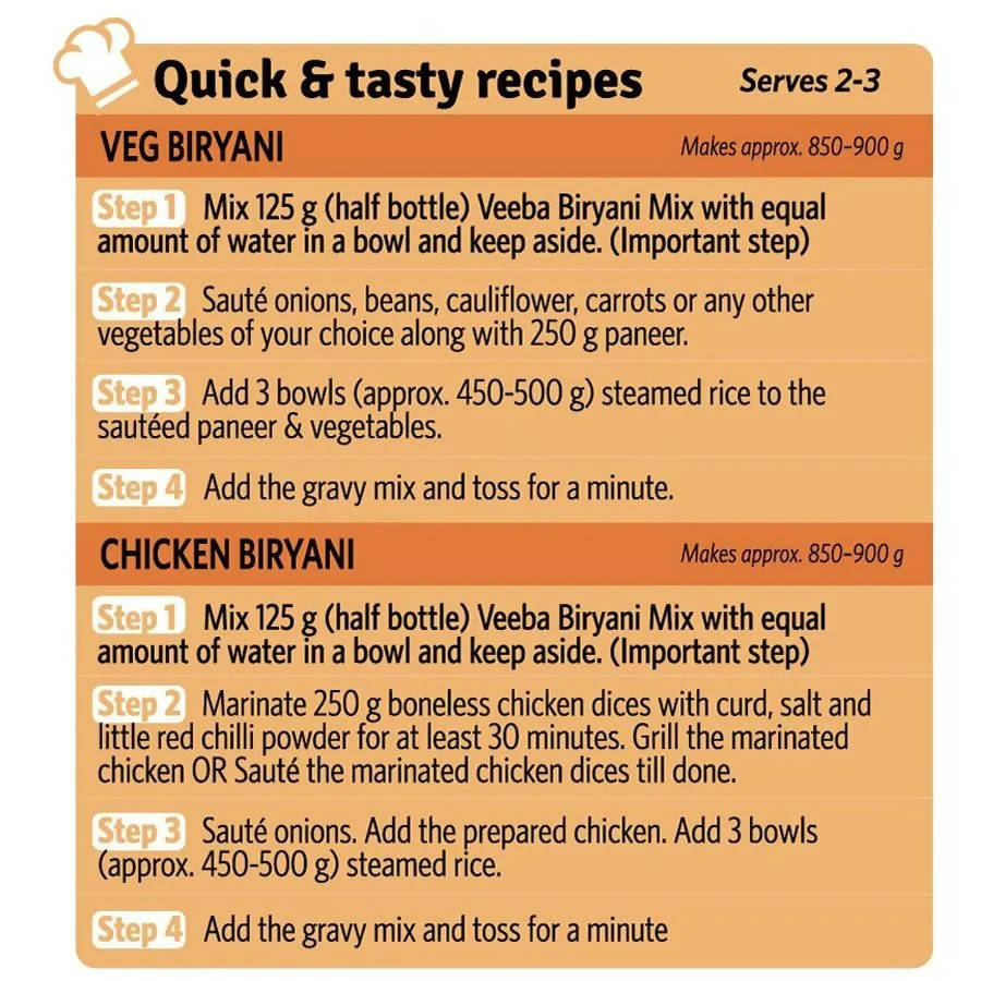 Veeba Chef Biryani Mix | Grocsy