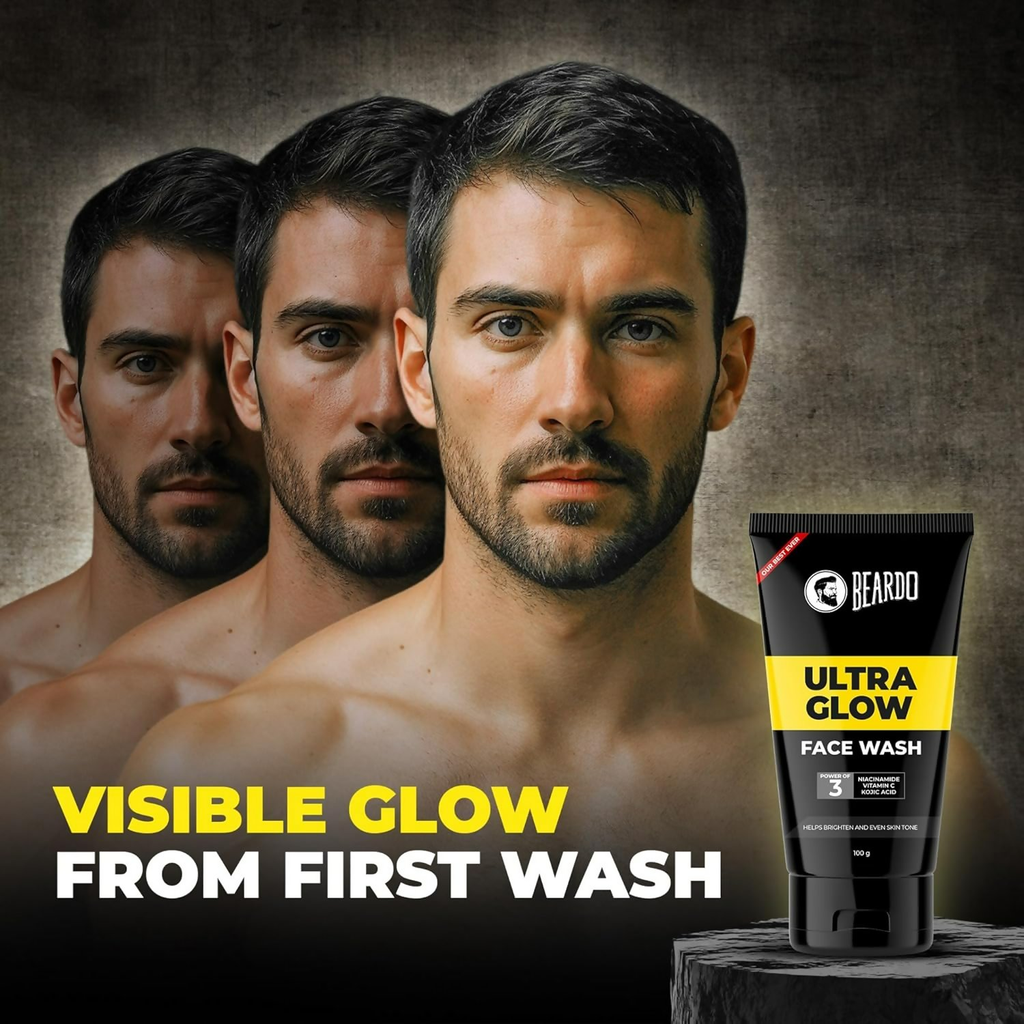 Beardo Ultra Glow Bodywash & Facewash Duo Kit Hydrated and Refreshing Skin | Grocsy