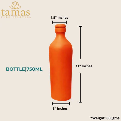 Tamas Handmade & Eco-Friendly Earthen (Clay/ Terracotta) Water Bottle | Grocsy