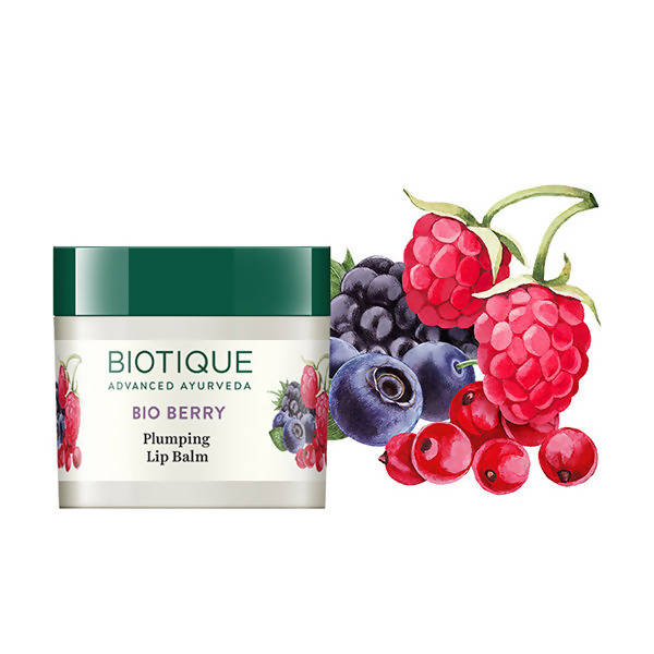 Biotique Advanced Ayurveda Bio Berry Plumping Lip Balm | Grocsy