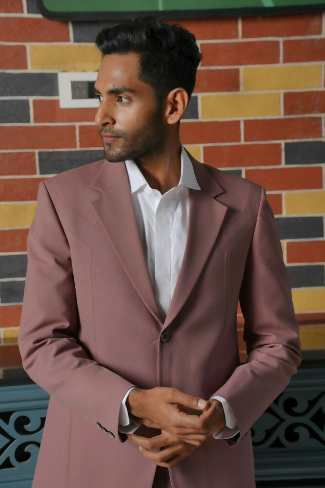 Vienna Mauve Blazer Set – 4-Way Stretch Tailored Suit For Men | Wedding & Party Wear by Hilo Design | Grocsy