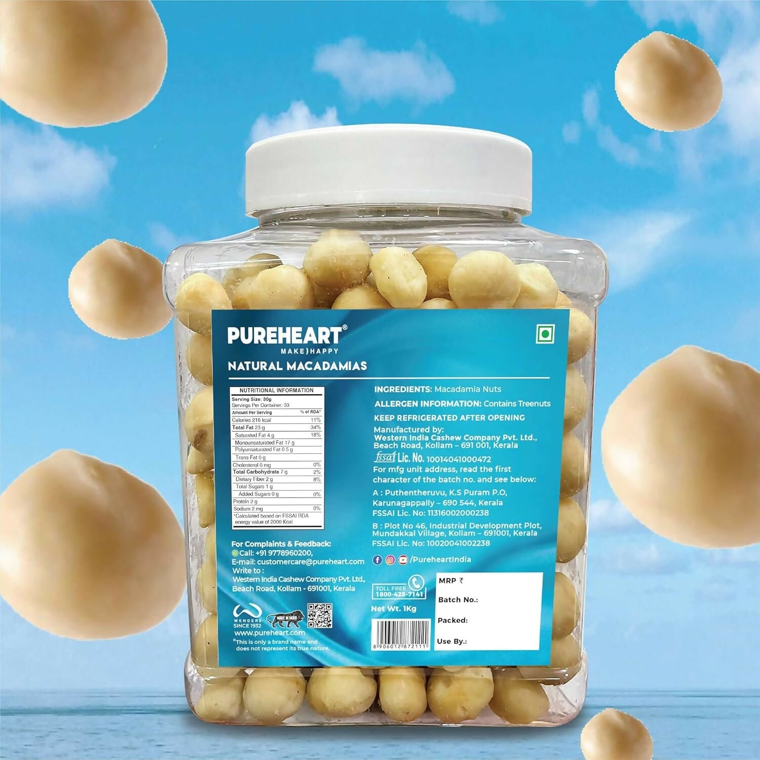 Pureheart Nutreat Natural Macadamia | Grocsy