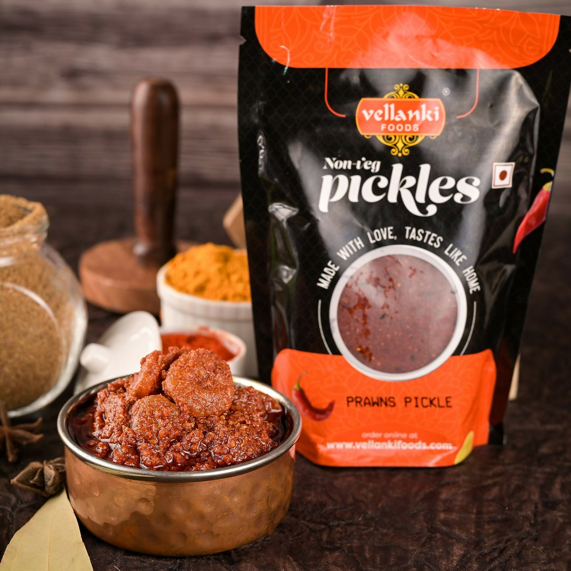 Vellanki Foods Prawns Pickle | Grocsy