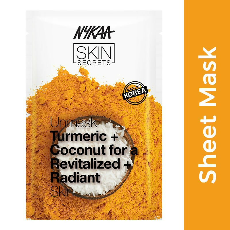 Nykaa Skin Secrets Indian Rituals Turmeric + Coconut Sheet Mask For Revitalized & Radiant Skin | Grocsy