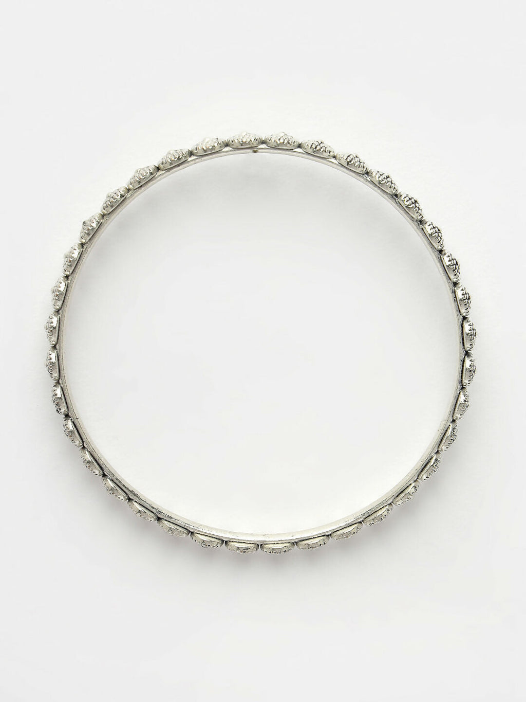 NVR Women's Set of 6 Silver-Toned German Silver Oxidised Bangles | Grocsy