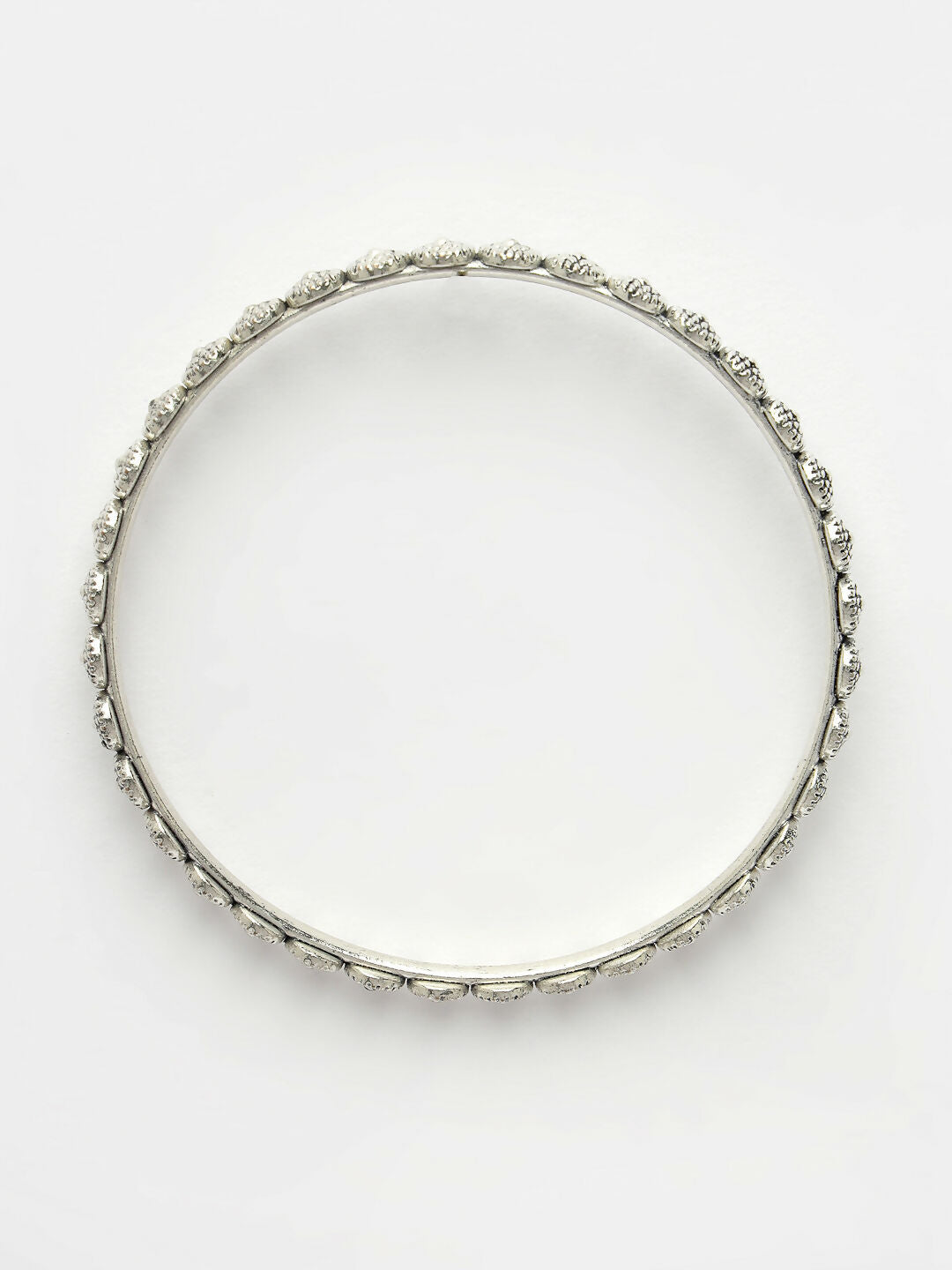 NVR Women's Set of 6 Silver-Toned German Silver Oxidised Bangles | Grocsy