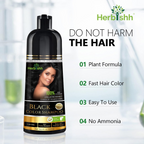 Herbishh Black Hair Color Shampoo | Grocsy