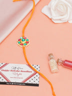 Designer kundan Rakhi - Ruby Raang | Grocsy