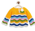ChutPut Hand knitted Crochet Arcade Wool Dress For Baby Girls - Yellow | Grocsy