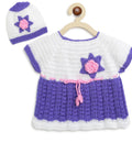 ChutPut Hand knitted Crochet Cute Wool Dress For Baby Girls - Purple | Grocsy