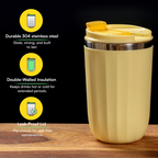 Udyan Tea Stainless Steel Vacuum Insulated Tumbler - Honey Yellow | Grocsy